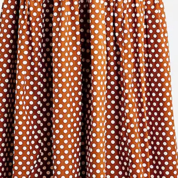 NWT J.Crew Brown and White Polka Dot Midi A-line Sundress Size 12 - Picture 12 of 12